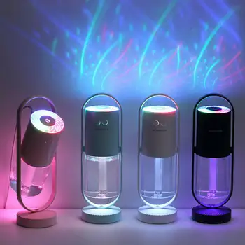 3で1加湿器320ミリリットルusbミニ超音波アロママシンの車ホームポータブルカラフルなライト小型ファン
