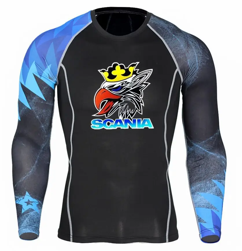 

2019 New Arrival SCANIA Saab Man T-Shirt Fashion 3D Teen Wolf Long Sleeve Compression Shirt Bodybuilding T-shirt Tops