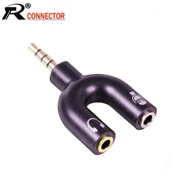 

10pcs/lot Headset Adapter Kit U Shape Stereo 3.5mm Y Splitter for Audio Headphone and MIC Headset Cellphone 3.5mm Male to Female