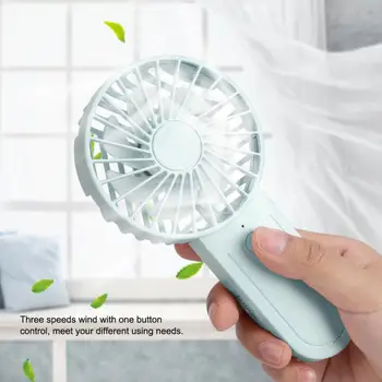 

Protable Handheld Fan Mini USB Rechargeable Fan with 1500mAh Powerbank Battery Quiet Desktop Cooling Fan