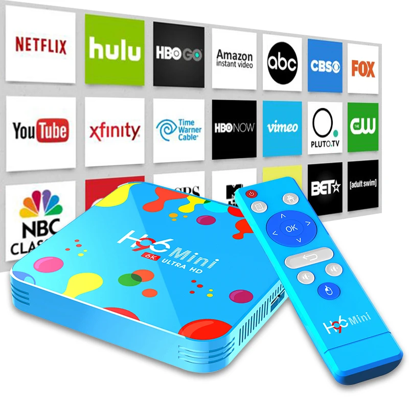 

Smart Set Top Box Android 9 9.0 TV Box Allwinner H6 Quad Core 6K 4GB 128GB H96 mini 2.4G/5G Bluetooth HD Media Player air mouse
