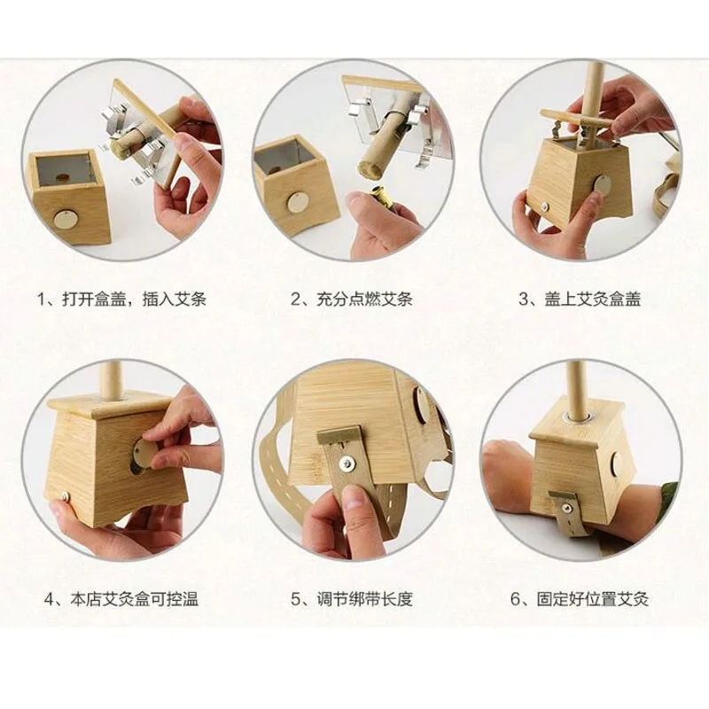 moxibustion massage Moxibustion Box Bamboo Moxa Roll Stick Holder Case Massager Body Device Tool Treatment Therapy For Arm Leg