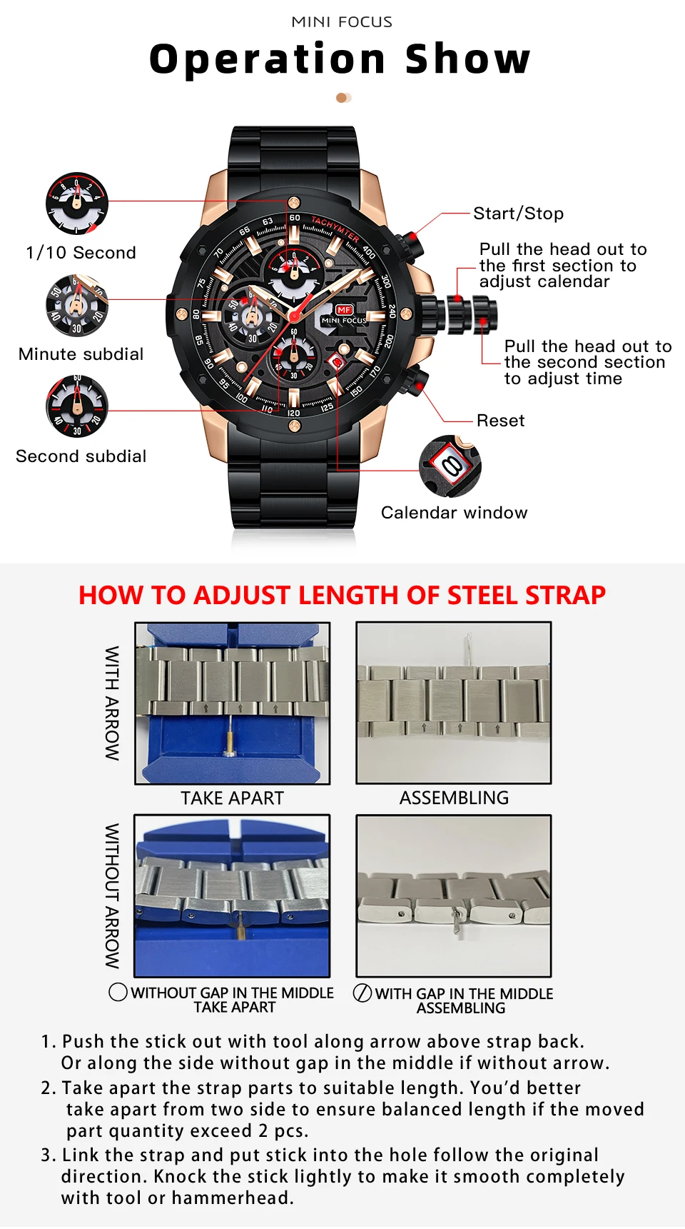 MINI FOCUS Quarzuhr für Herren, wasserdicht_voghion.com