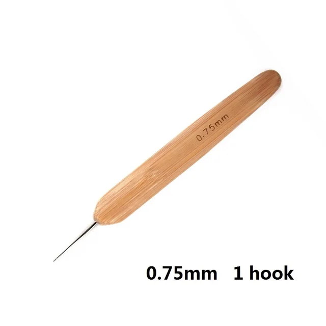 Alileader Crochet Hook Needle Hair Weaving Needle For Braids Knitting And Crochet Needles For Jumbo Braiding Twist Hair 1Pcs/Lot 0.75mm 1 Hook-1pcs