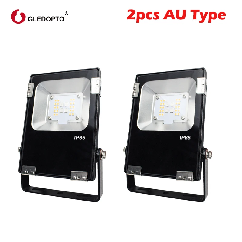 2pcs AU Type GLEDOPTO ZIGBEE светодиодный 10 Вт Светодиодный прожектор светильник RGB+ CCT теплый белый и холодный белый свет zigbee светильник ссылка AC110-240V ЕС AU плагин работать с echoplus - Комплект: 2pcs AU Type