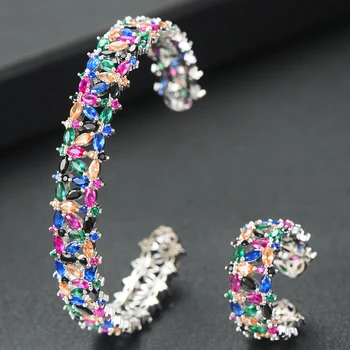 

GODKI New Luxury Bangle Ring Sets Fashion Dubai Bridal Jewelry Sets For Women Wedding brincos para as mulheres 2020