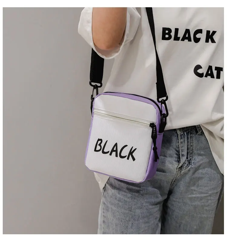 Новая стильная модная сумка на плечо с принтом в Корейском стиле, Повседневная парусиновая мини-сумка на плечо для мобильного телефона