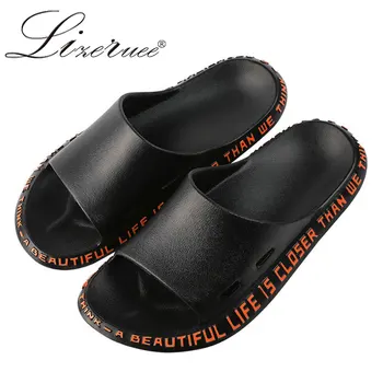 

Lizeruee Man Shoes Fashion Massage Flip Flop Summer High Quality EVA Men Women Non-slip Bathroom Slippers Soft Sole Beach Slides