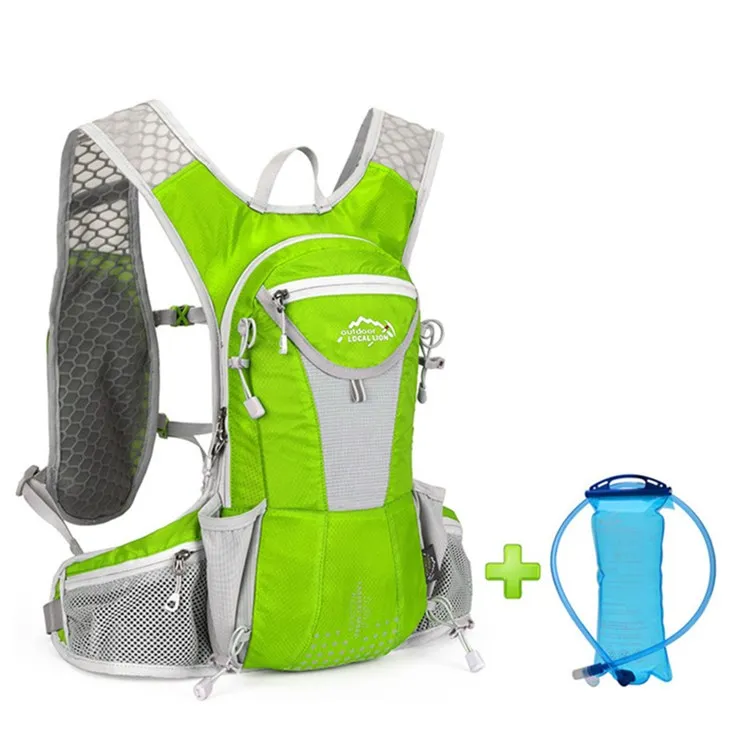 green with water bag 12л гидратационный Рюкзак Для Езды На Велосипеде, портативные спортивные сумки для воды, велосипедный рюкзак для активного отдыха, альпинизма, кемпинга, пешего туризма, велосипедная сумка - Цвет: green with water bag