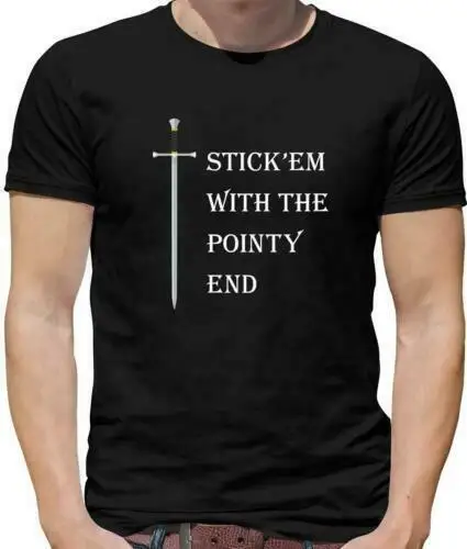 Stickɾm с to Punta End Мужская футболка-TV-Nee&ltwbr/&gtdle Sword-Asoiaf-g&ltwbr/&gtot |