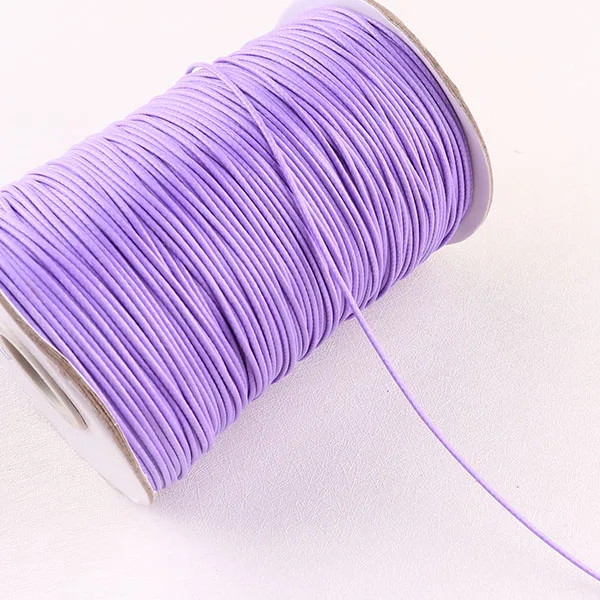light purple 20m 1 мм вощеная нить Бисероплетение веревка шнур для шитья розовый/светло-фиолетовый/светло-голубой плетеный браслет ожерелье ювелирные изделия Изготовление DIY аксессуары - Цвет: light purple 20m