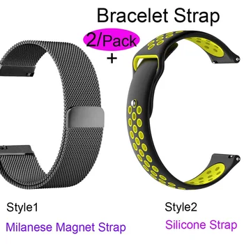 

20 22mm Strap for Huawei Watch 2 GT Honor Magic Dream Watch Band For Huami Amazfit bip Pace Stratos Milanese Correa For Samsung