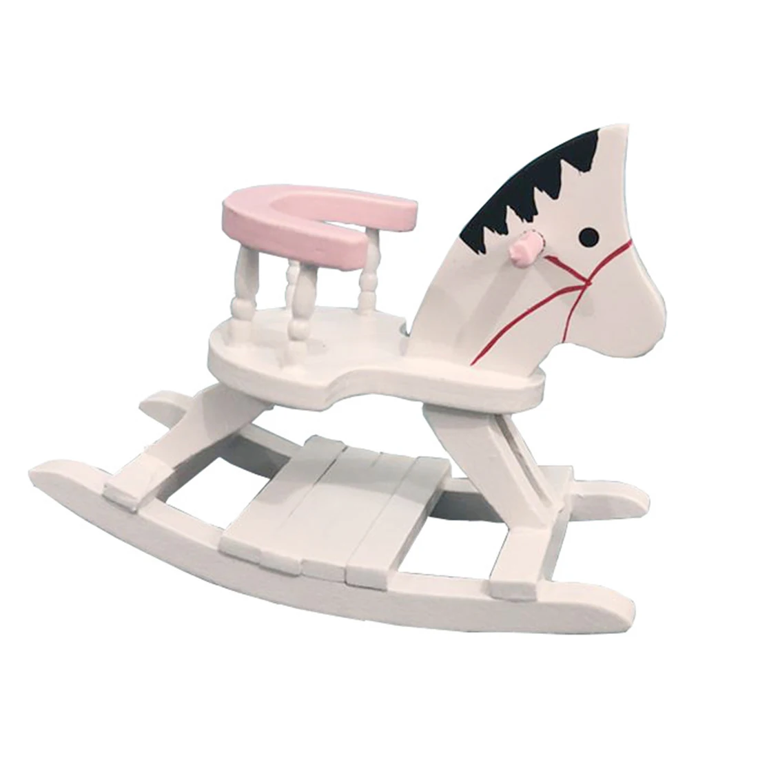 

1/12 Scale DIY Miniature Dollhouse Pocket Little Rocking Horse Rocking Chair