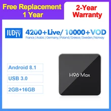 H96 Max IPTV France Sweden Portugal Italy IPTV Subscription Android Smart TV BOX IPTV France Portugal Spain Greek India IP TV