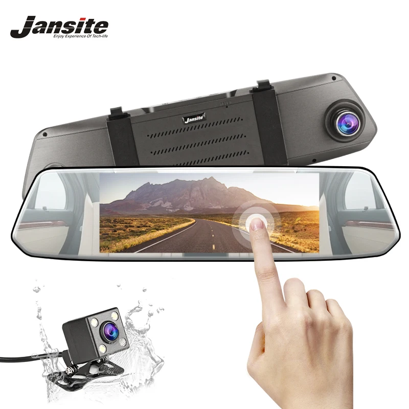

Jansite 7" Car DVR Touch Screen Rear view mirror FHD 1080P Front Camera Video Recorder Backup camera Night Vision reverse image
