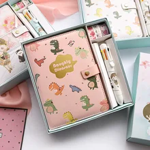 

Magnetic Buckle Notebook Box Set Notepads Stationery Cute Comic Diary Budget Book Journal And Washi Tape Gift School Supplies