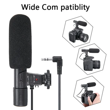 

Single Directional External Microphone 3.5mm Audio Cable for Canon Nikon DSLR Camera Digital Video DV Camcorder Stereo Mic