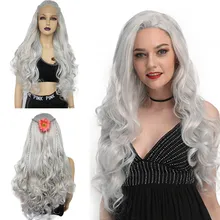 Best Price Ebingoo High Temperature Fiber Long Body Wave Silver Grey Synthetic Lace Front Wig for Women Girls Free Part Best Price Ebingoo High Temperature Fiber Long Body Wave Silver Grey Synthetic Lace Front Wig for Women Girls Free Part