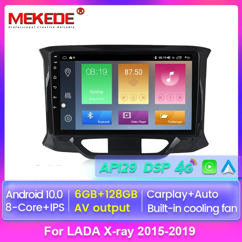 Автомобильный мультимедийный видеоплеер для LADA Xray X ray 2015-128 2DIN ОЗУ 6 ГБ + ПЗУ 2019 Android