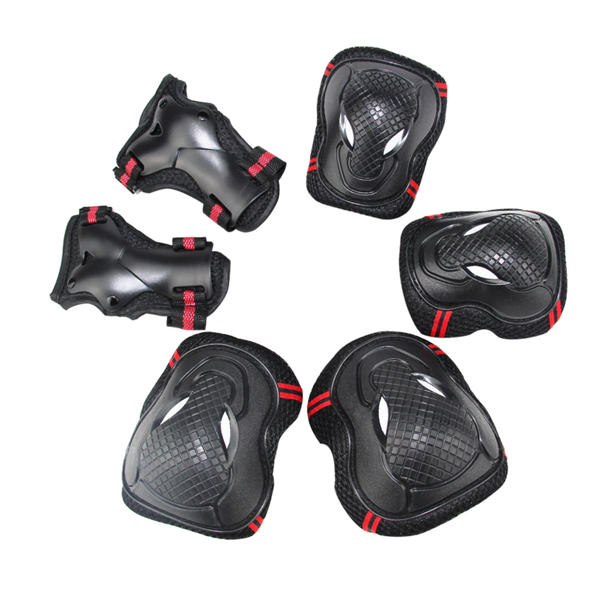 

New Hot Elbow Wrist Knee Pads Sport Safety Protective Gear Guard For Teenager Skateboard Skating Cycling Riding Blading Set