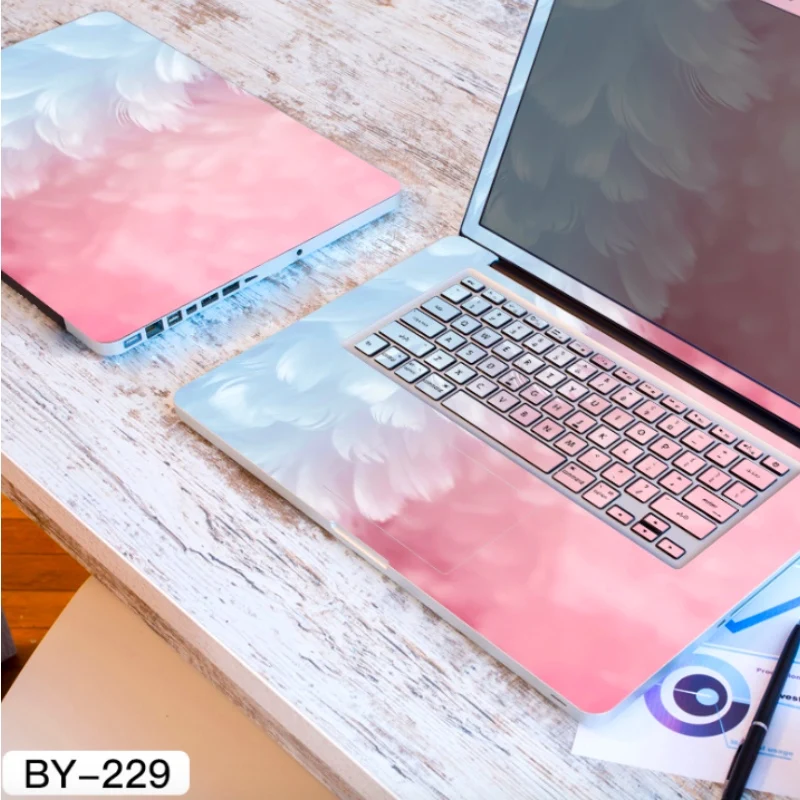 006 Прекрасный три стороны ноутбук кожи ноутбука Наклейка Крышка для Dell/lenovo/MacBook/acer/hp/Asus/Alienware/настроить стикер - Цвет: 006