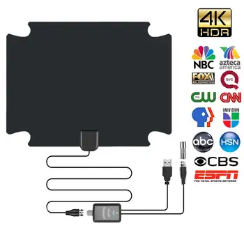 

Indoor Amplified Digital Antenna HDTV Television Signal Line 80-1000 Miles
