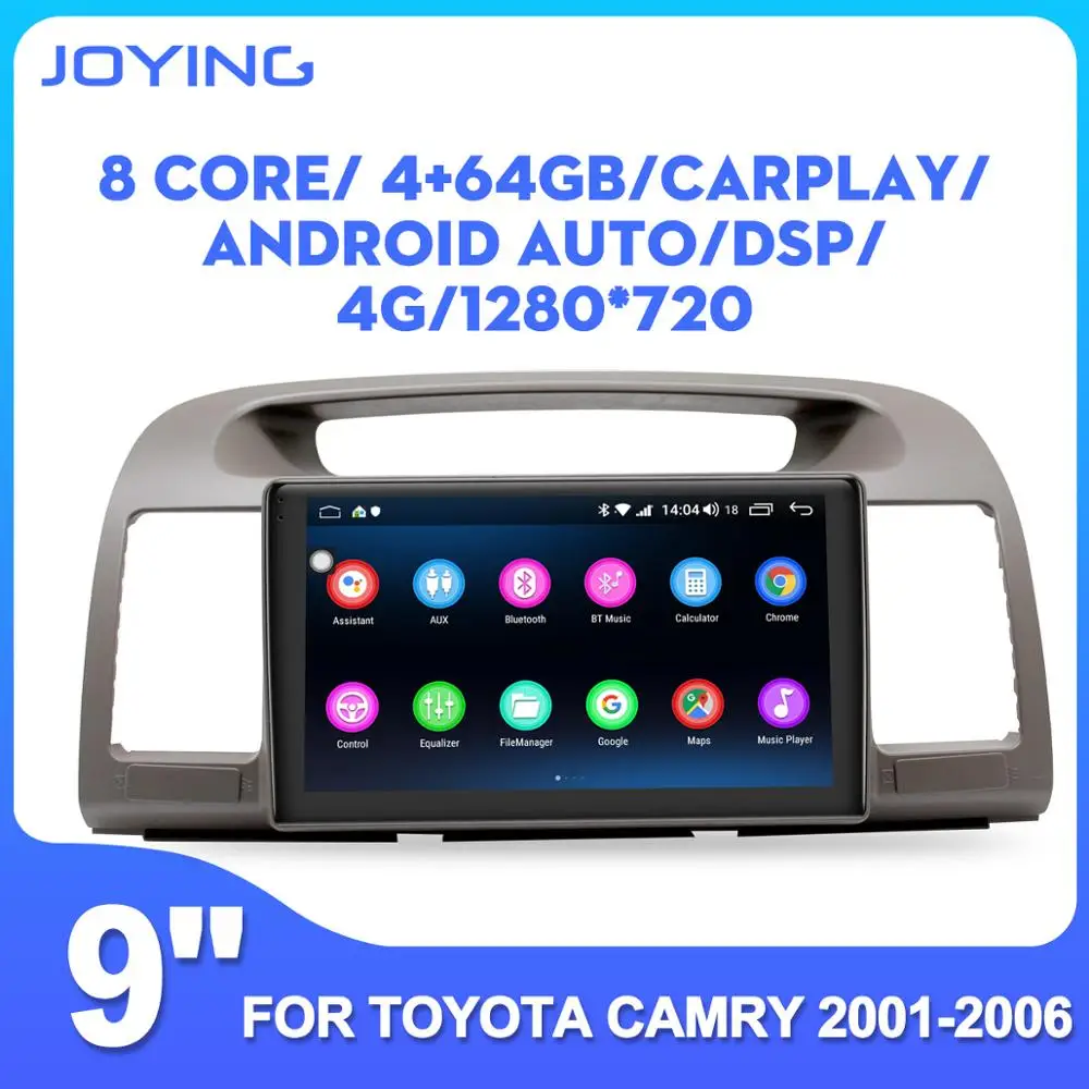 9 inch GPS Navigator car radio player Octa Core autoradio 1024*600/1280*720 2GB/GB DSP fast boot swc for Toyota Camry 2001-2006