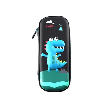 

Anti Shock With Mesh Pocket Compartment Pencil Case Gift Cute Cartoon Pen Box School 3D Embossed Large Capacity EVA For Student