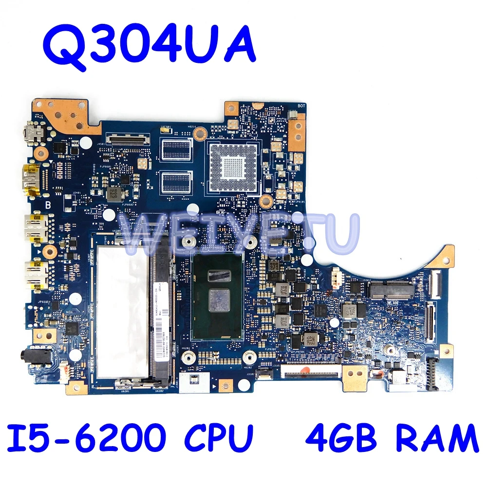  Q304UA Motherboard i5-6200CPU 4GB RAM REV2.0 For ASUS Q304UA Q304U Laptop Motherboard Q304UA Mainbo