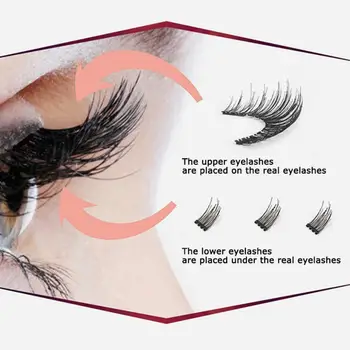 

False eyelashes Pink tweezers High-end gift box Glue-free magnet false Natural eyelashes eyelashes magnetic O7Z3