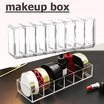 

Clear Acrylic Makeup Organizer Powder Lipstick Holder Cosmetic Storage Box Support Dropshipping