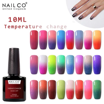 

NAILCO Temperature Change Color Gel Polish 10ML UV Gel Varnish Art varnish Soak Off LED Gel Lacquers Resin 2020 NEW