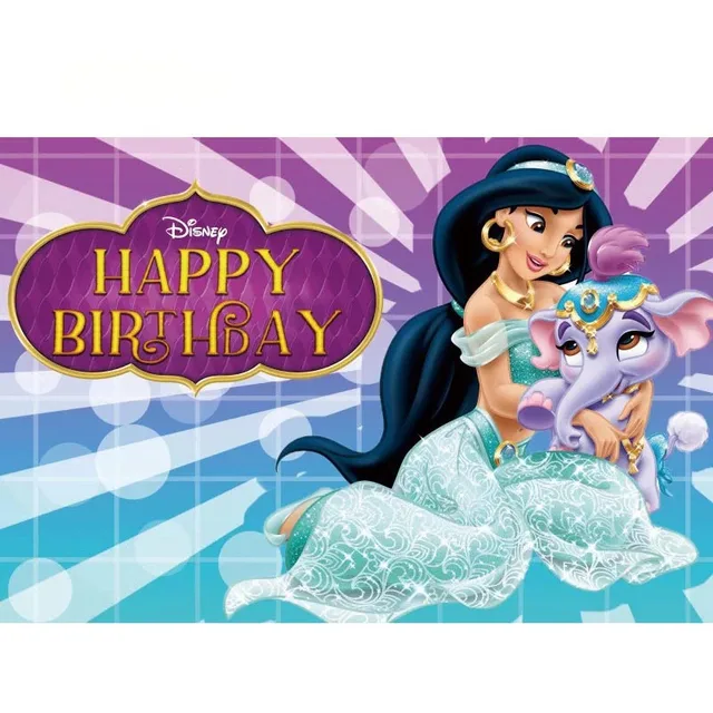 Fondo de Aladdín de princesa Jasmine, de feliz cumpleaños decoración de  fiesta, Baby Shower, niña, Faovr lámpara mágica, suministros de pancarta  para sesión fotográfica| | - AliExpress