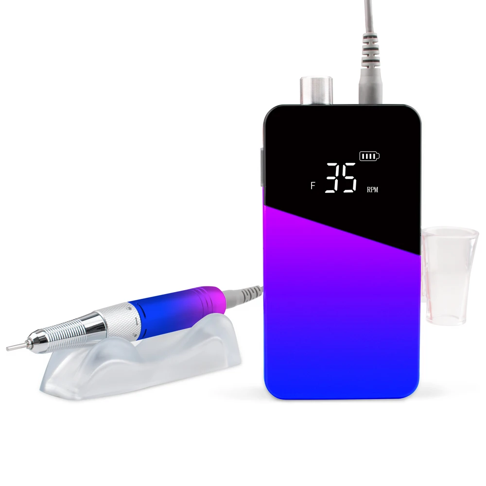 

Gradient Color Handpiece 35000rpm Cordless Portable Electric Nail Drill Machine Rechargeable e file Nail drill Manicure Pedicure