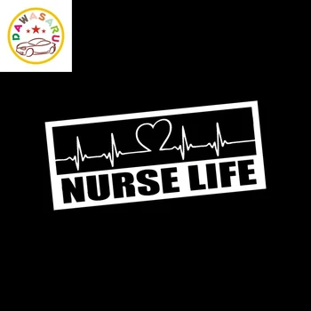 

NURSE LIFE Cartoon Car Decoration Decal Personalized Pvc Car Sticker Suitable for All Kinds of Cars Black/white, 14cm*6cm