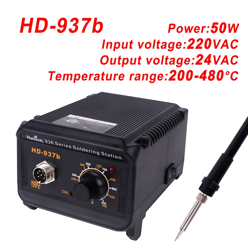 220 В AC Станция припой Интеллектуальный 2 в 1 Антистатическая цифровая паяльная станция паяльник с регулятором для пайки