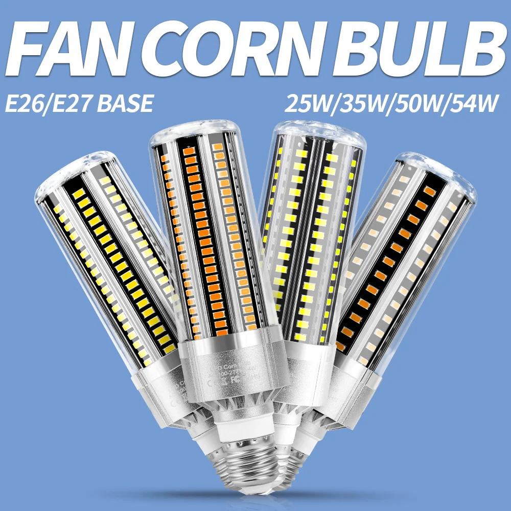 

25W 35W 50W LED Corn Bulbs E27 High Brightness LED Lights 220V E26 LED Chandelier Candle Lamp For Warehouse Basement SMD 5730