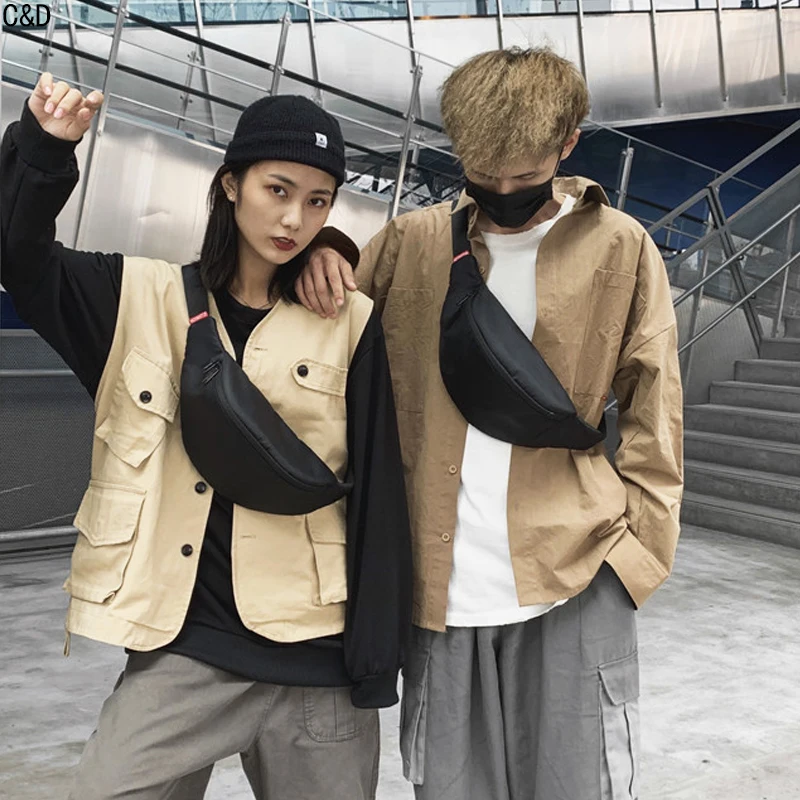 

Холщовые поясные сумки унисекс, нагрудная Сумочка для женщин, повседневные дорожные дамские мессенджеры, модные бананки с карманами, 2020