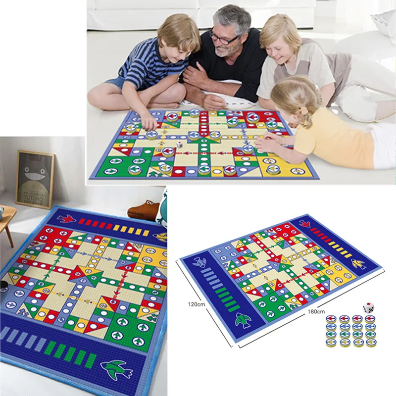 Foldable 2 Sided Wooden Ludo Game for 6 players with free Goti Pack