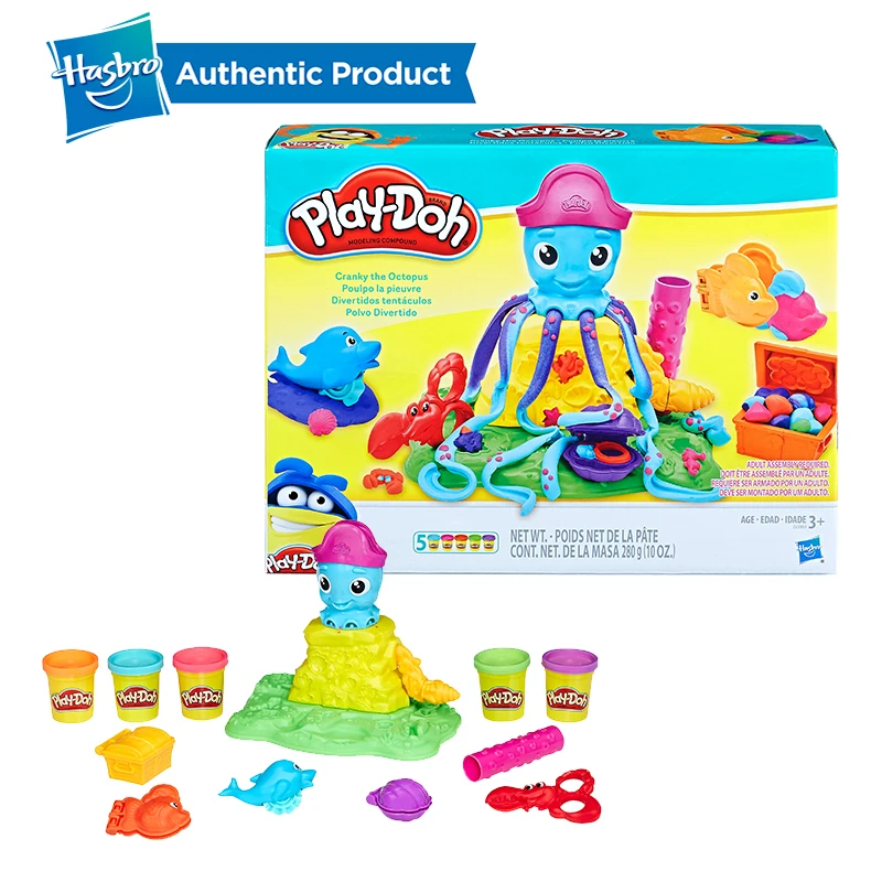 Hasbro Play-Doh Cranky The Octopus Play Doh игровой набор тема океана морские животные чехол цвета формование составная моторика