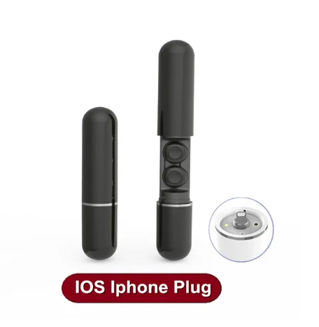 Для S10 Bluetooth 5,0 спортивные наушники TWS беспроводные наушники 3D стерео наушники с громкой связью Водонепроницаемая гарнитура с внешним аккумулятором - Цвет: Black IOS Iphone