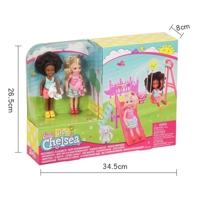 Barbie Club Chelsea Swingset Playset Chelsea Doll with Swing Set Play House Doll Set Toy Girl Brinquedos Gift FTF93 6