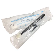 10 шт одноразовая ручка для татуажа с черным губчатым кольцом микроблейдинг ручка для бровей Lamina Tebori 18U 14 Flex Перманентный макияж