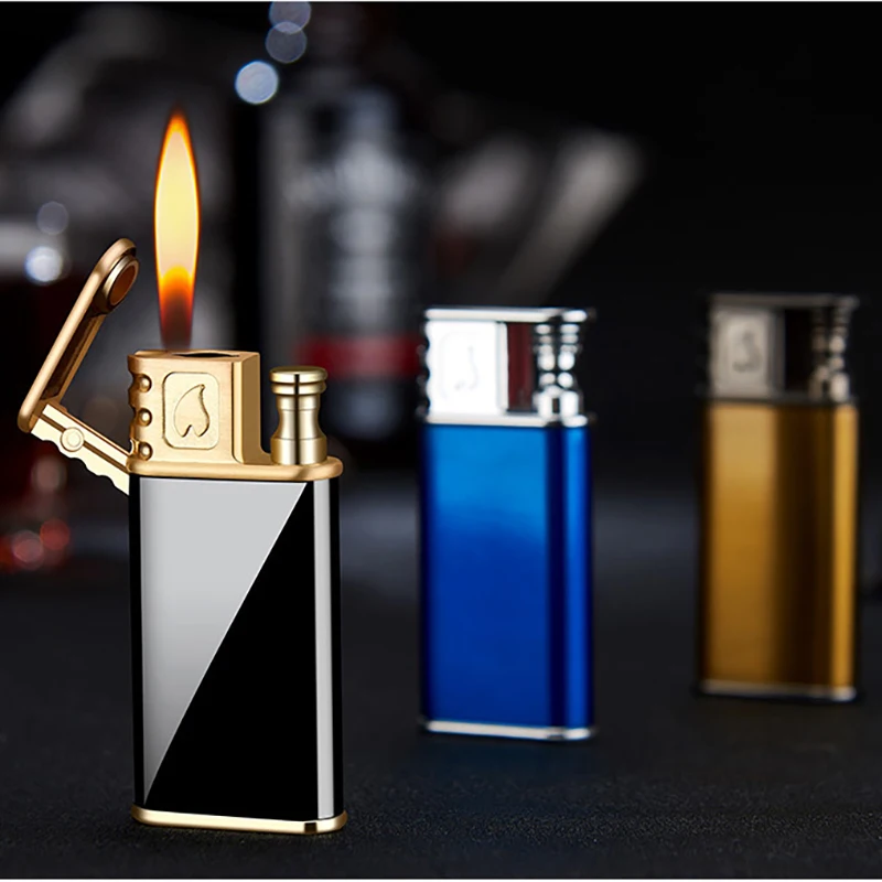

Crocodile Dolphin Creative Double Fire Lighter Goes Straight To Open Fire Metal Inflatable Lighter Accessories Gadgets for Men