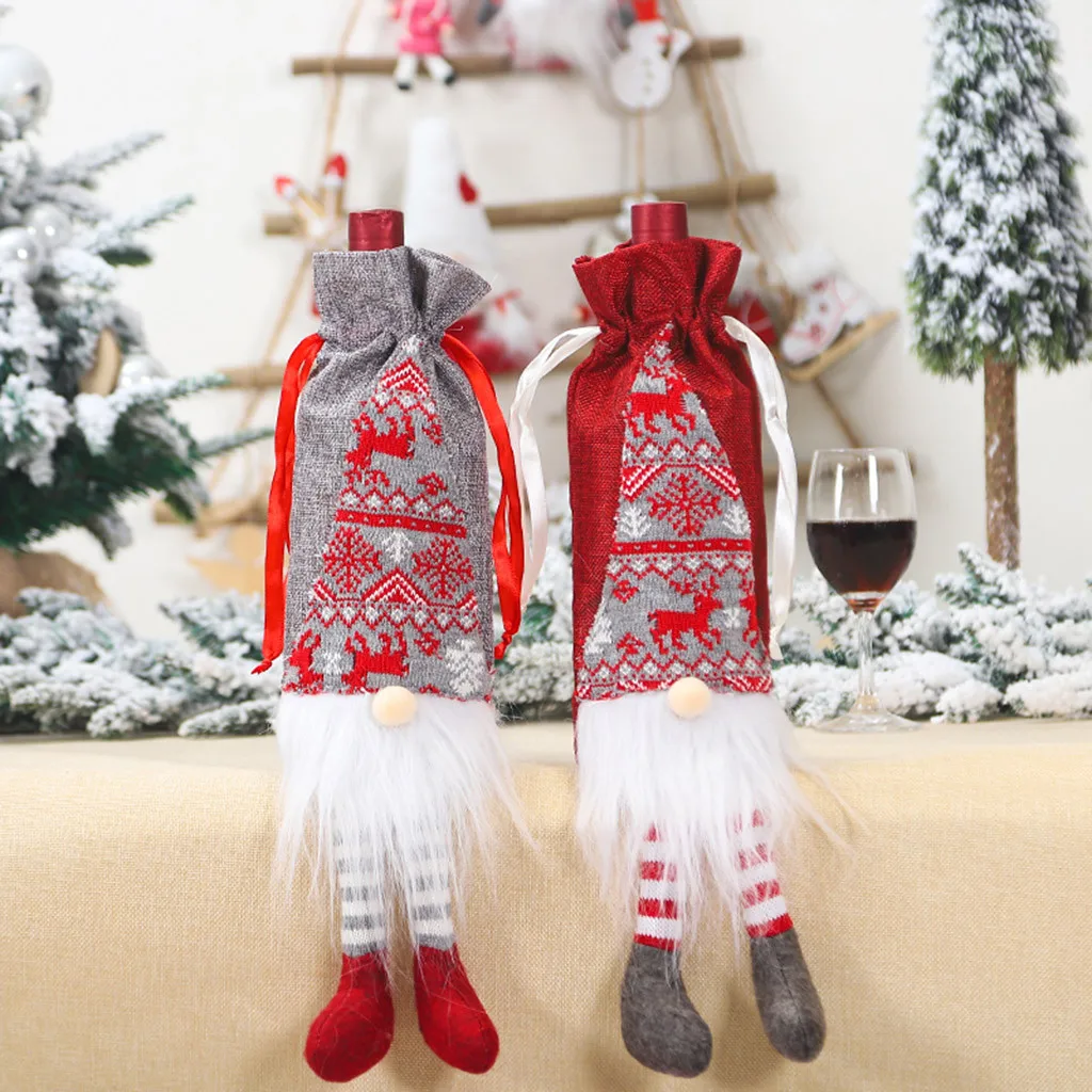 Домашний Санта Клаус Merry christmas party Christmas Santa Wine чехол для бутылки Xmas Festival вечерние