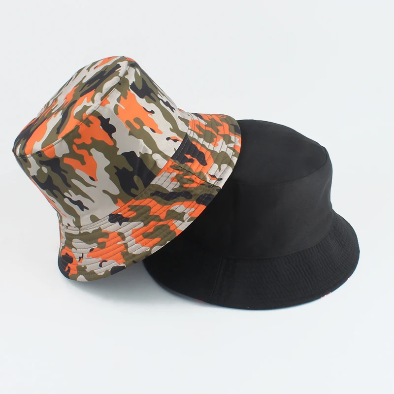 Reversible Camouflage Bucket Hat Men Summer Fisherman Hat Outdoor