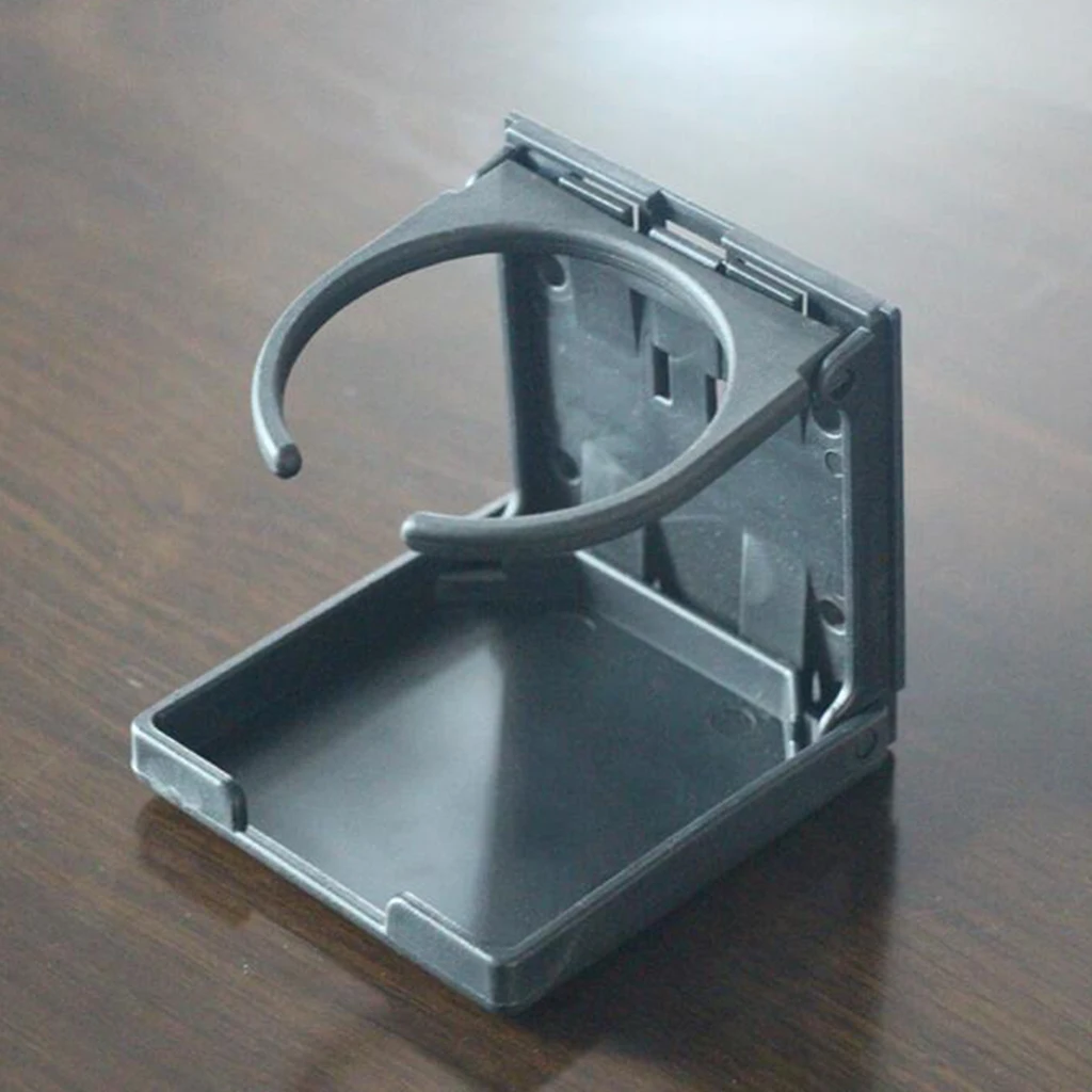 Adjustable Folding Drink Cup Holder F Car Marine Yacht Foosball Table Black