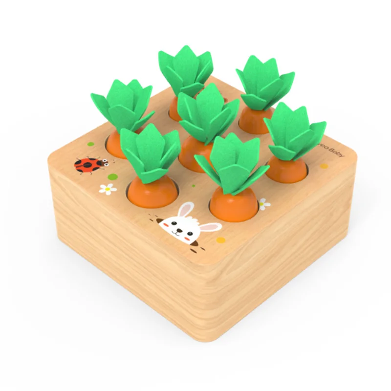 Детские игрушки Монтессори набор блоков Alpinia совпадающие игрушки для детей детские деревянные размеры познавательная игра морковка раннее образование