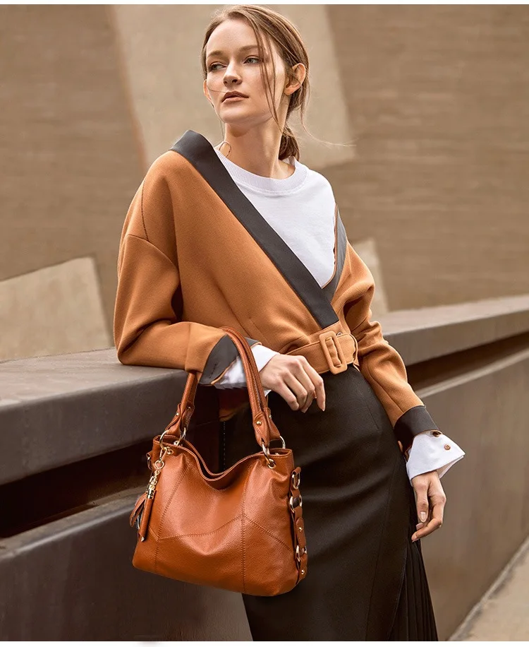 High Quality Genuine Leather Tassel Luxury Handbag Women Bags Designer Handbags Ladies Crossbody Hand Tote Bags for Women