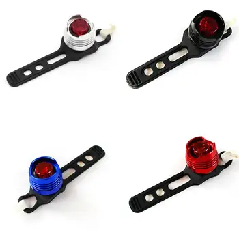 

LED Aluminum Alloy Tail Light High Brightness Ruby Light Warning Safety Helmet Light Bicycle Equipment Frog Light